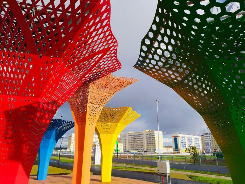 Наши композитные панели на арт-объектах в Каменске-Уральсий!