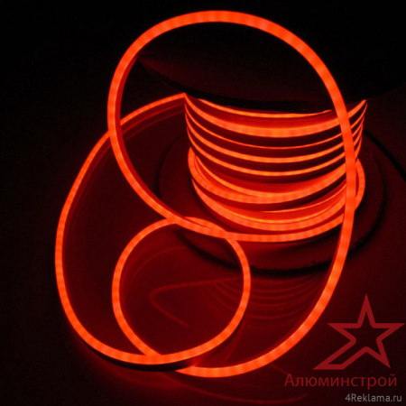 Гибкий неон Alulight оранжевый, 6*12mm, длина 5м